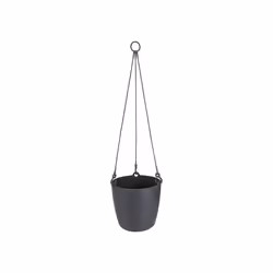 elho brussels hanging basket 18cm, Basket planter, Hanging, Polypropylene (PP), Anthracite, Round, Indoor