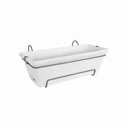 elho barcelona allin1 50cm, Pot planter, Hanging, Polypropylene (PP), White, Rectangle, Outdoor
