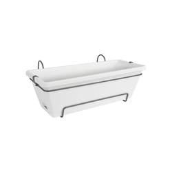 elho barcelona allin1 50cm Outdoor Pot planter Hanging Polypropylene (PP) White