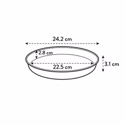elho Loft Urban Saucer Round 24cm - Additional view 5