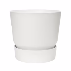 elho Greenville Round 25cm, White, Plastic, Round, 100%, 100%, 2.4 m