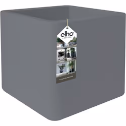 Elho Pure Soft Brick Planter, 23 litres, 40 cm - Concrete Grey