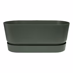 elho Greenville Terrace Trough 80cm, Plastic, Green, Rectangle, Outdoor, 100%, 100%
