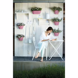 Elho Corsica Wall Planter Fence Planter Vivid Violet 39cm Bright Colour Planter