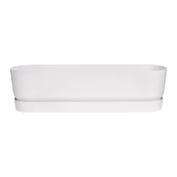 elho Greenville Trough Long 70cm, Plastic, White, Oval, Outdoor, 100%, 100%