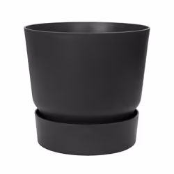 elho Greenville Round 14cm, Black, Plastic, Round, 100%, 100%, 140 cm