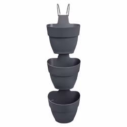 elho Vibia Campana Vertical Forest Set/3, Plastic, Black, Round, Outdoor, 100%, 100%