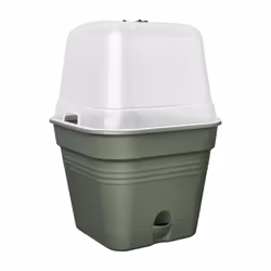 elho Green Basics Growpot Square Allin1 30cm, Plastic, Green, Square, 100%, 100%, 14.6 L