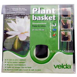 VELDA WOVEN FLEXIBLE PLANT BASKET ROUND SQUARE GARDEN POND WATER FEATURE FISH - 15 x 15cm Round
