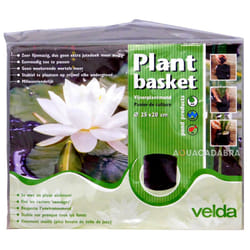 VELDA WOVEN FLEXIBLE PLANT BASKET ROUND SQUARE GARDEN POND WATER FEATURE FISH - 25 x 20cm Round