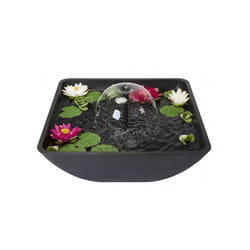 terrace pond with fountain 75 x 35 cm polystone black