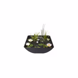 terrace pond with fountain 75 x 35 cm polystone black