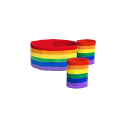 sweatbands 3 pieces rainbow