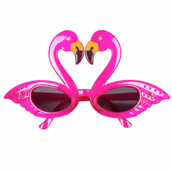 Boland 02579, Fancy dress glasses, Adult, Any gender, Flamingo, Acrylic, Polycarbonate (PC), Polystyrene, Pink