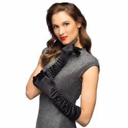 Boland 03140, Fancy dress gloves, Adult, Female, Polyester, Black, 91 g