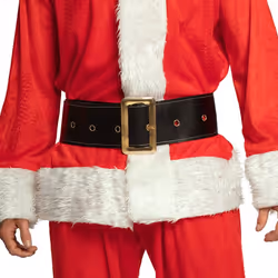 Boland 13236, Fancy dress belt, Adult, Any gender, Santa Claus, Iron, Polyurethane, Black, Gold