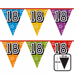 Boland 30018, Bunting banner, Polypropylene (PP), Multicolour, 200 mm, 300 mm, 50 g