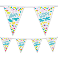 6 Metre Plastic Bunting Happy Birthday Party Celebration