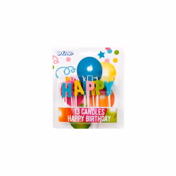 candles on skewer Happy Birthday wax 13 pieces
