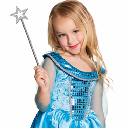 Boland 44071, Fancy dress magic wand, Child, Girl, Polypropylene (PP), Silver, CE