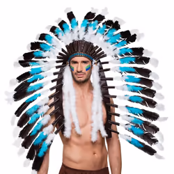 Boland 44141, Headdress, Adult, Any gender, Feather, Polyester, Polyurethane, Multicolour, 600 g