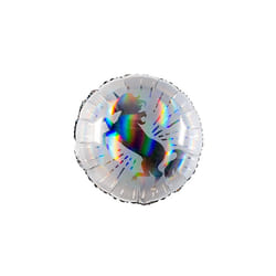 Unicorn Holographic Round Foil Helium Balloon 45cm / 18 in