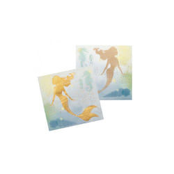 napkins Mermaid 33x33 cm paper gold/blue 12 pieces