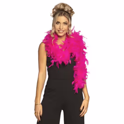 Boland 52603, Fancy dress boa, Adult, Any gender, Cotton, Feather, Fuchsia, 125 g