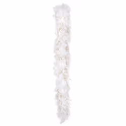 Boland 52671, Fancy dress boa, Adult, Any gender, Glamour, Cotton, Feather, Polyethylene terephthalate (PET), Gold, White