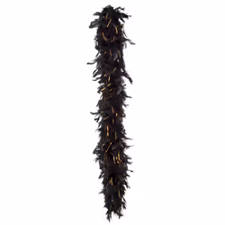 Boland 8712026526731, Fancy dress boa, Adult, Female, Indoor/outdoor, Cotton, Feather, Polyethylene, Black, Gold