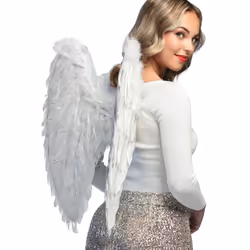Boland 52801, Fancy dress wings, Adult, Female, Feather, Iron, Paper, Polyester, White, 360 g