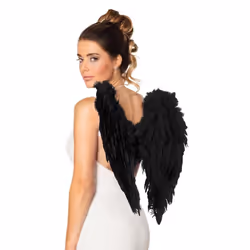 Angel Wings Folded 50x50cm - Black