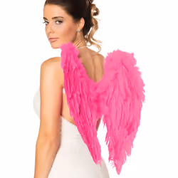 Boland 8712026528230, Fancy dress wings, Adult, Female, Feather, Iron, Paper, Polyester, Pink, 500 mm