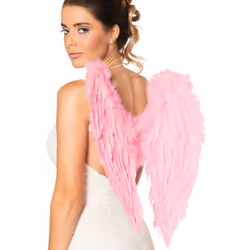 Boland 8712026528254, Fancy dress wings, Adult, Female, Feather, Iron, Paper, Polyester, Pink, 500 mm