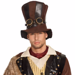 Boland 54514, Fancy dress hat, Adult, Any gender, Acrylonitrile butadiene styrene (ABS), Polyester, Polyethylene, Brown, 190 ...