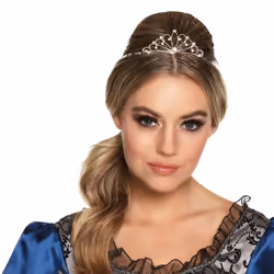 Boland 64554, Fancy dress tiara, Adult, Female, Iron, Polyvinyl chloride (PVC), Zinc, Silver, 60 g