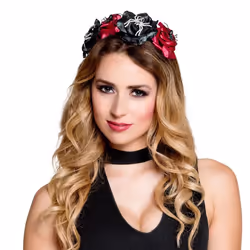 Boland 72141, Fancy dress diadem, Adult, Female, Polyester, Polypropylene (PP), Black, Red, 30 g