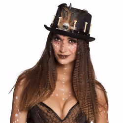 Boland 72181, Fancy dress hat, Adult, Any gender, Acrylonitrile butadiene styrene (ABS), Feather, Polyester, Black, 150 g