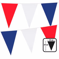 Boland 74747, Bunting banner, Polyethylene, Blue, Red, White, 200 mm, 10000 mm, 300 mm