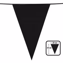 Boland 74750, Bunting banner, Polyethylene, Black, 200 mm, 10000 mm, 300 mm