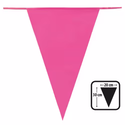 Boland 74758, Bunting banner, Polyethylene, Pink, 200 mm, 10000 mm, 300 mm
