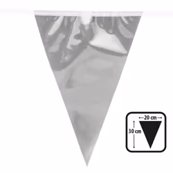 Boland 74765, Bunting banner, Polyethylene, Silver, 200 mm, 10000 mm, 300 mm