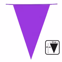 Boland 74790, Bunting banner, Polyethylene, Purple, 300 mm, 10000 mm, 450 mm