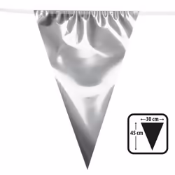 Boland 74795, Bunting banner, Foil, Silver, 300 mm, 10000 mm, 450 mm