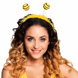 Boland 76326, Fancy dress diadem, Adult, Female, Feather, Iron, Polyester, Polypropylene (PP), Black, Yellow, CE