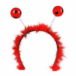 Boland 76327, Fancy dress diadem, Female, Ladybird, Animal, Ladybird, Feather, Iron, Polypropylene (PP), Polystyrene