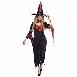 Boland 79061, Fancy costume, Adult, Female, Other, Witch, Black, Red