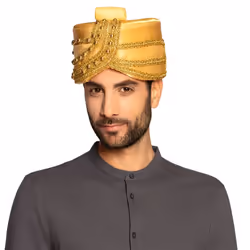 Boland 81022, Fancy dress hat, Adult, Male, Polyester, Polystyrene, Gold, 90 g
