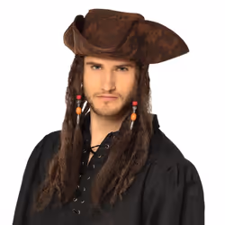 Boland 81914, Male, Pirate, Pirate Dirty Joe, Polyester, Polyethylene terephthalate (PET), Brown, 230 mm