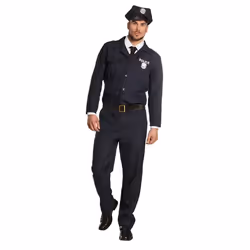 Boland 83546, Fancy costume, Adult, Male, Police, Police, Black